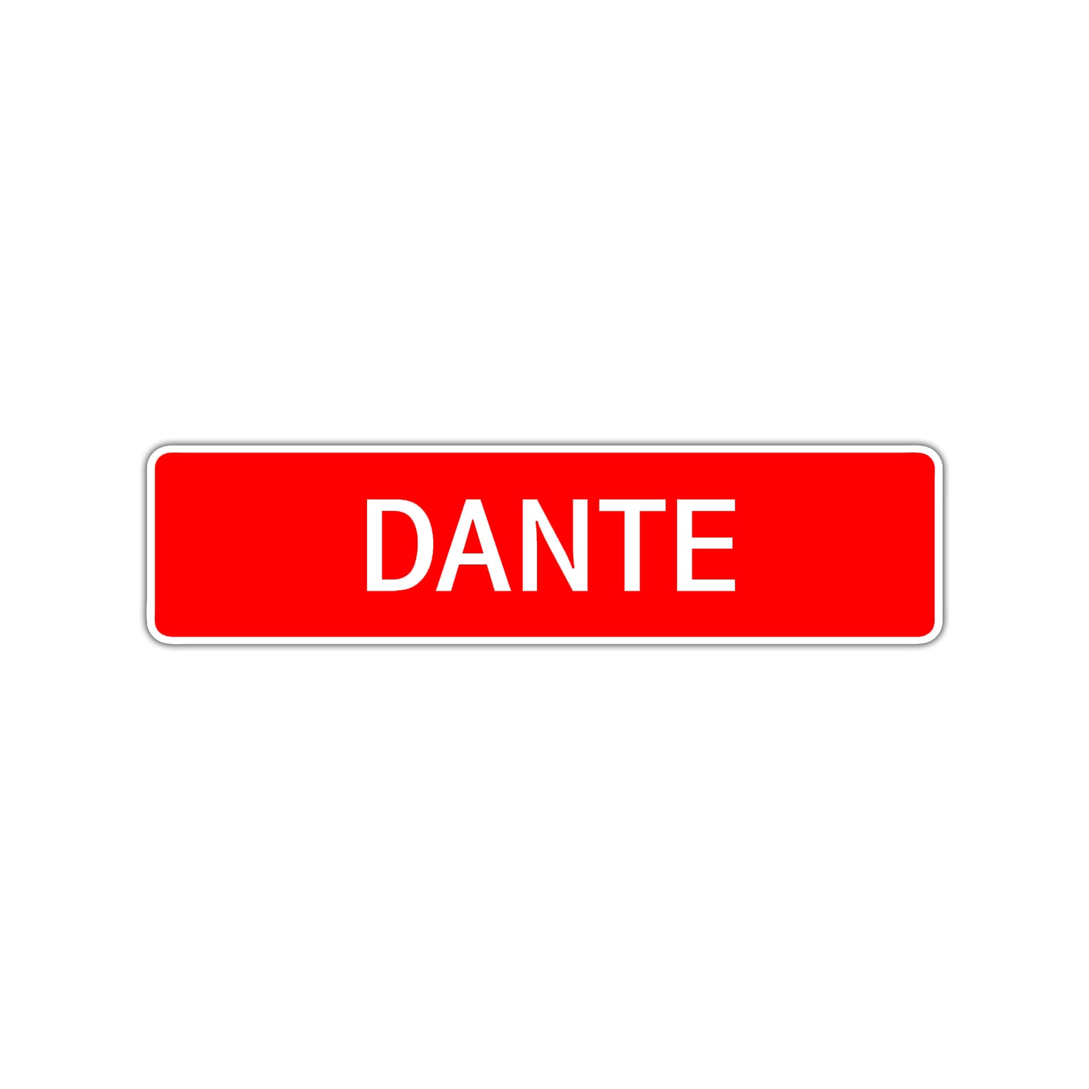 Dante Street Sign Children Name Room Plate