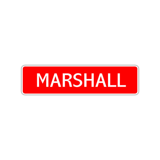 Marshall Street Sign Children Name Room Plate
