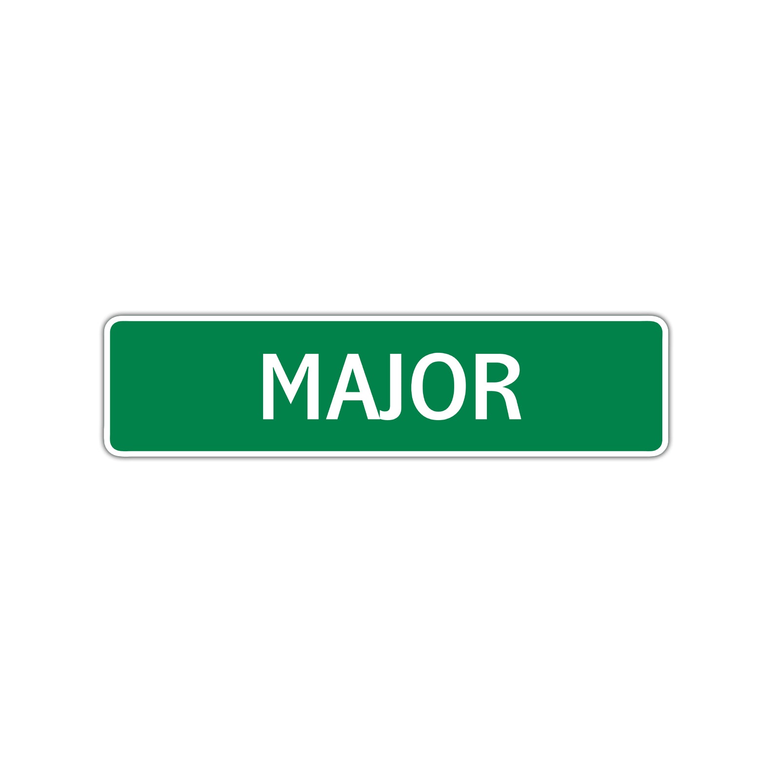 Major Street Sign Children Name Room Plate