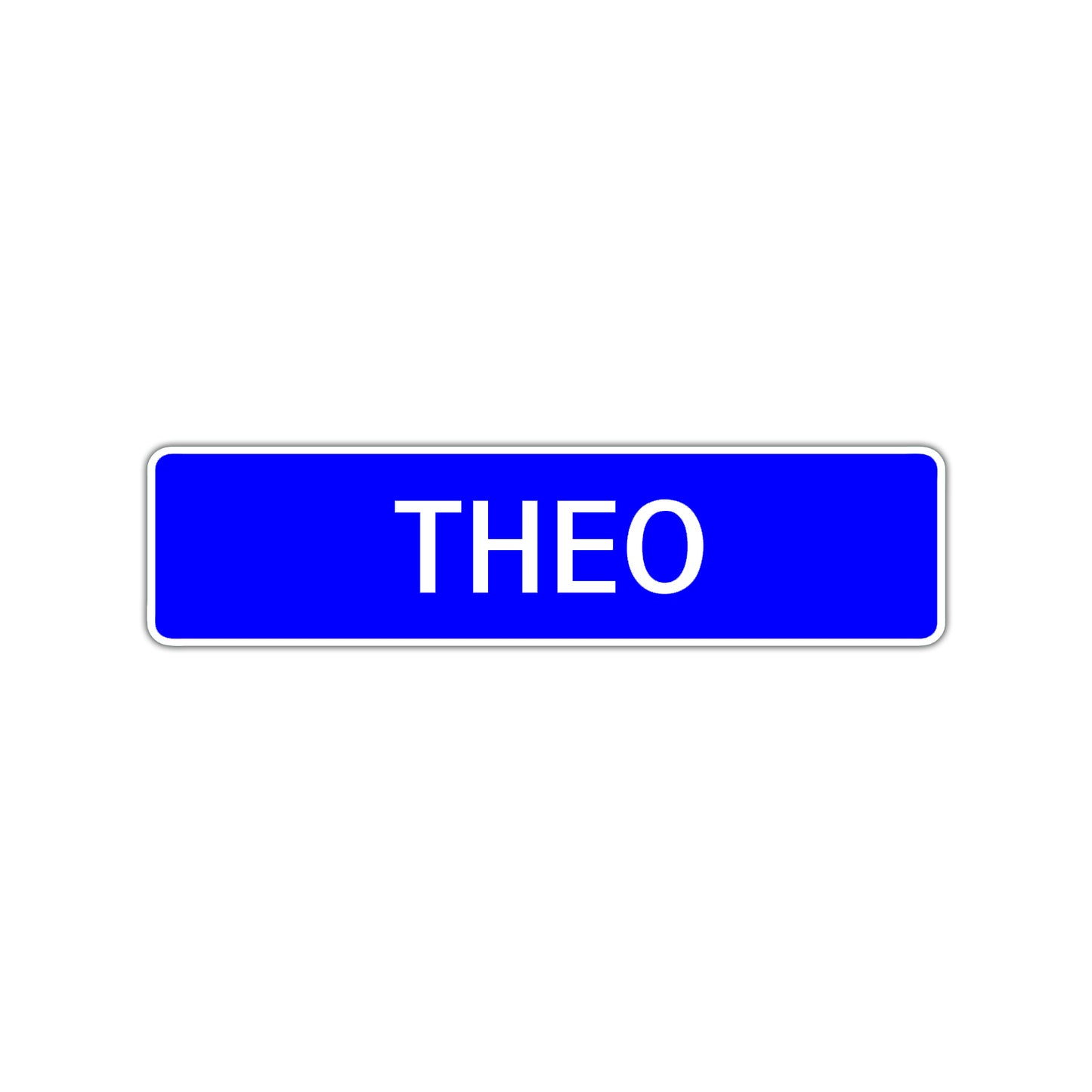Theo Street Sign Children Name Room Plate