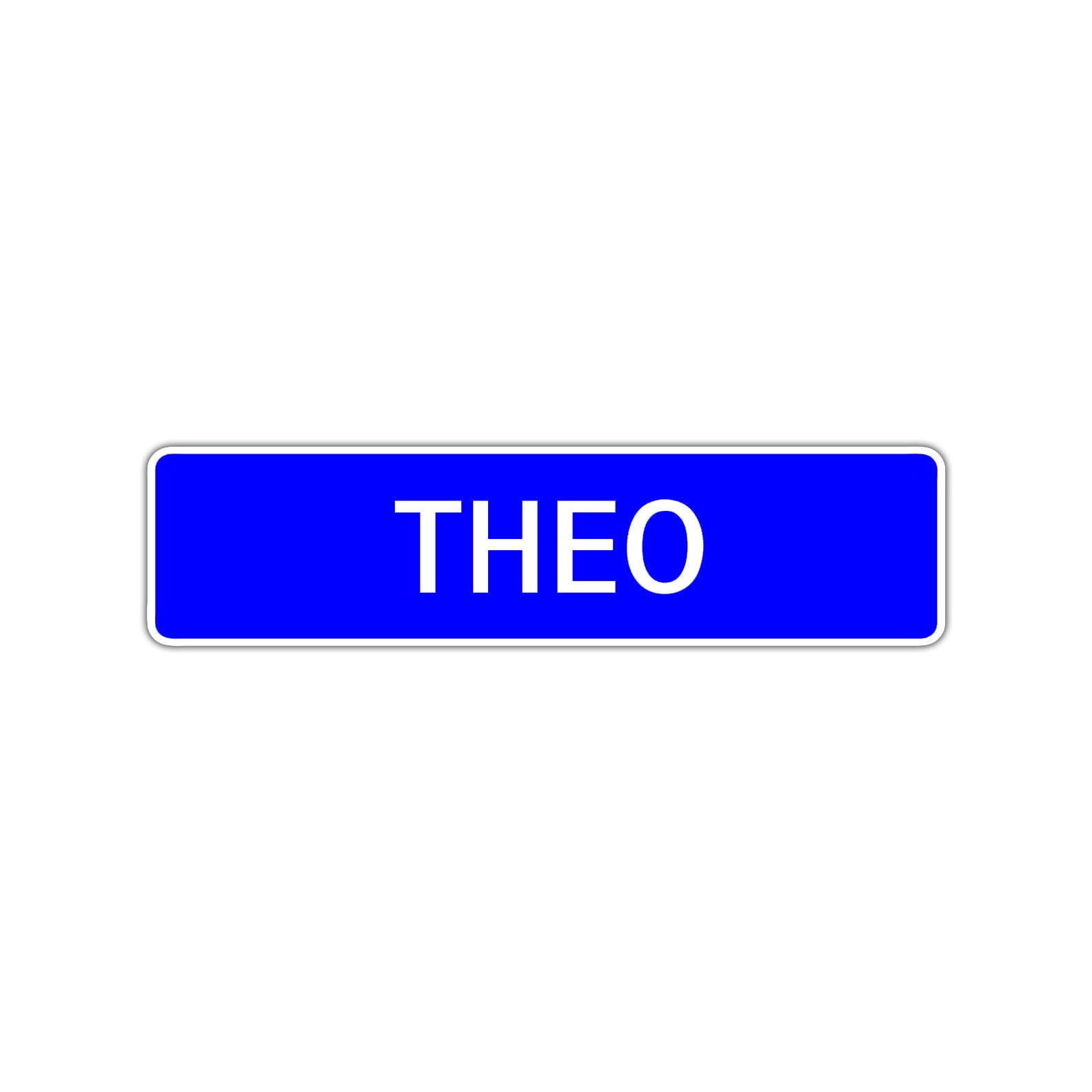Theo Street Sign Children Name Room Plate
