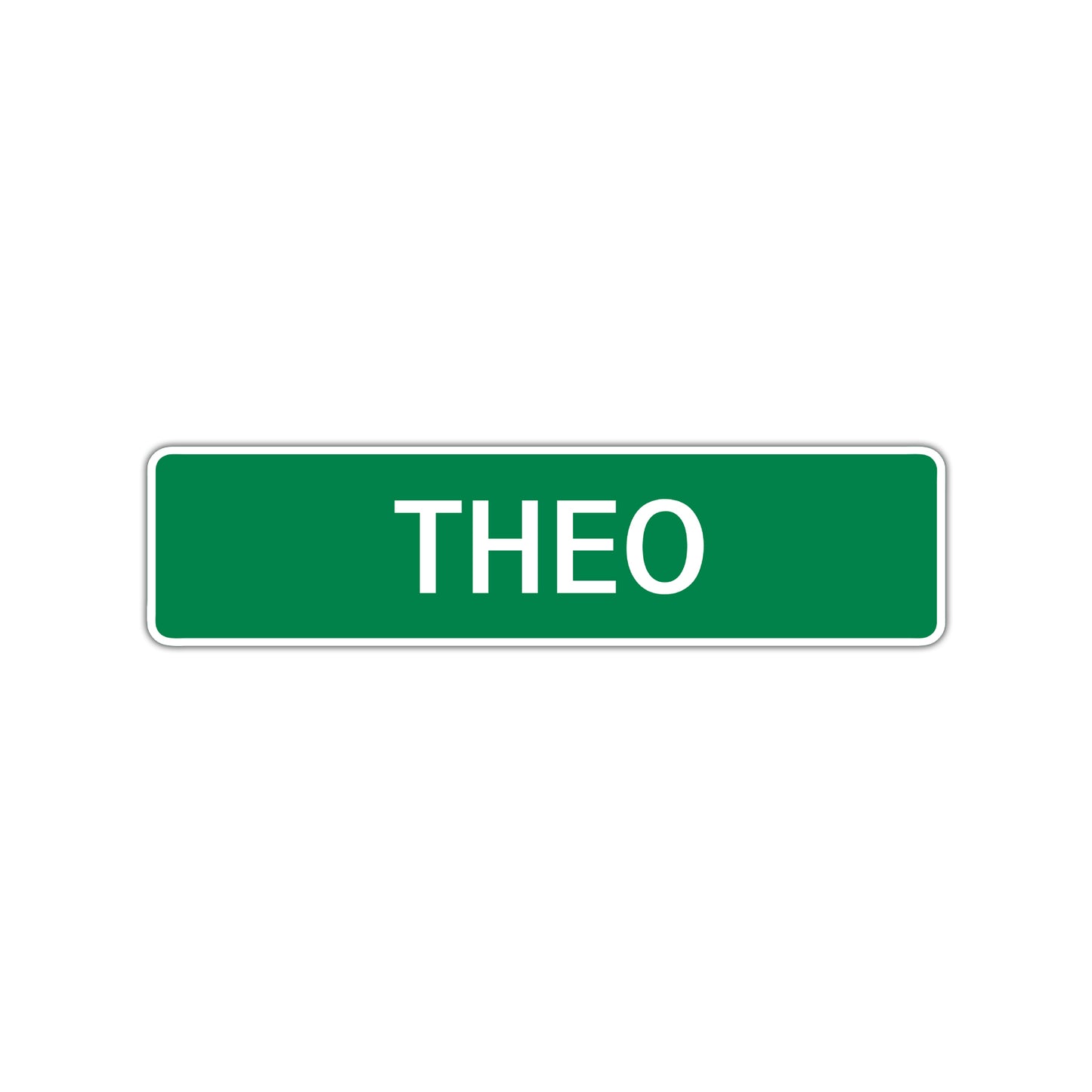 Theo Street Sign Children Name Room Plate