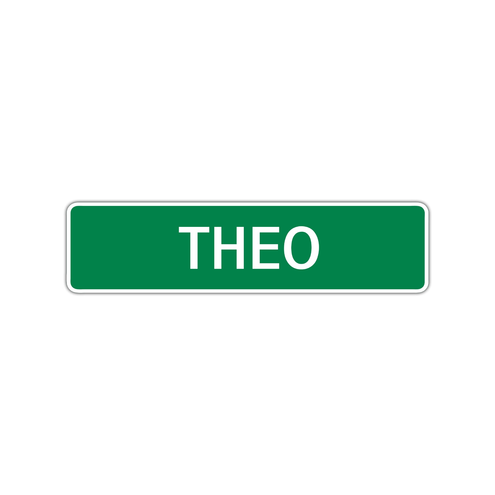 Theo Street Sign Children Name Room Plate