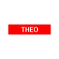 Theo Street Sign Children Name Room Plate