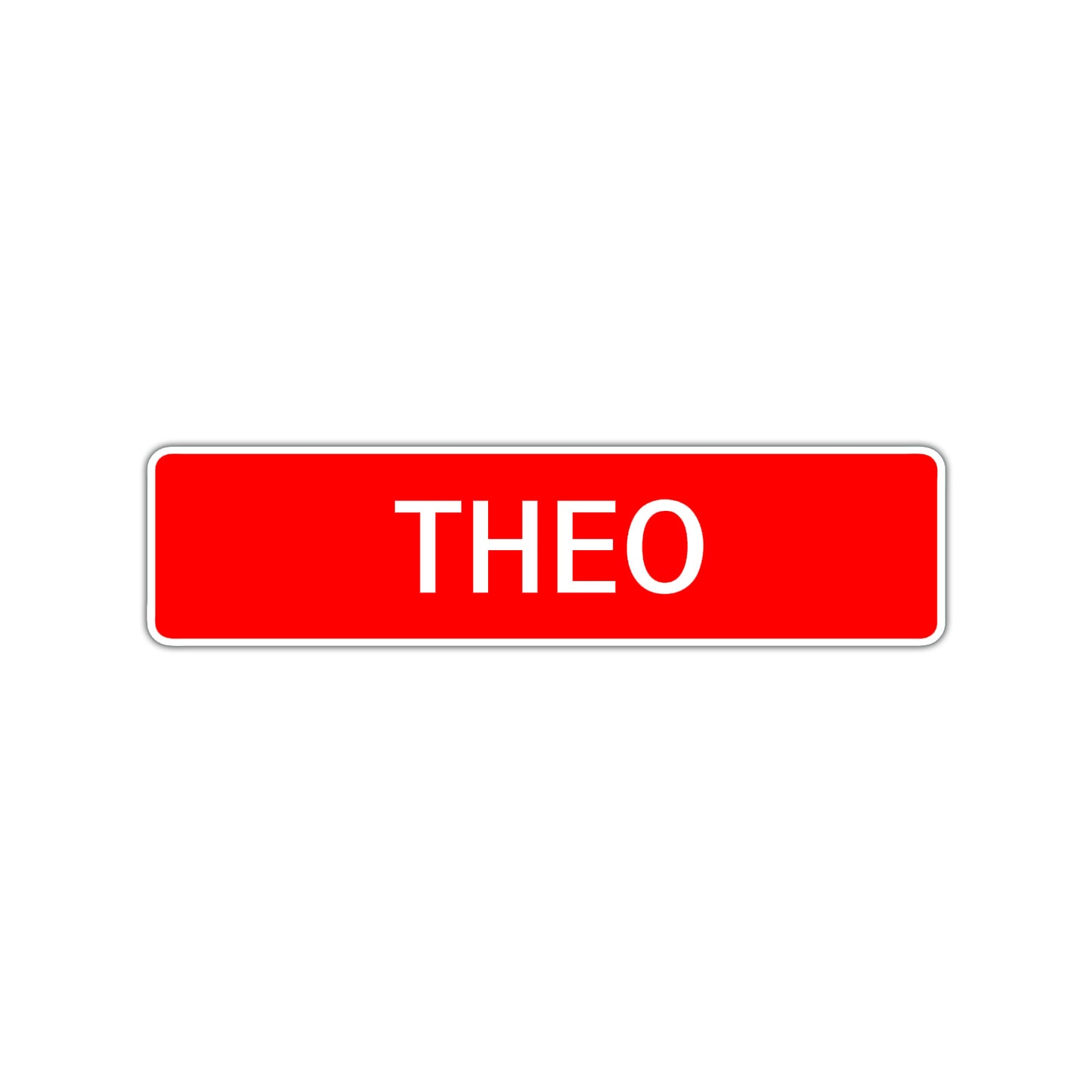 Theo Street Sign Children Name Room Plate