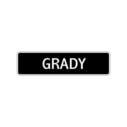 Grady Street Sign Children Name Room Plate