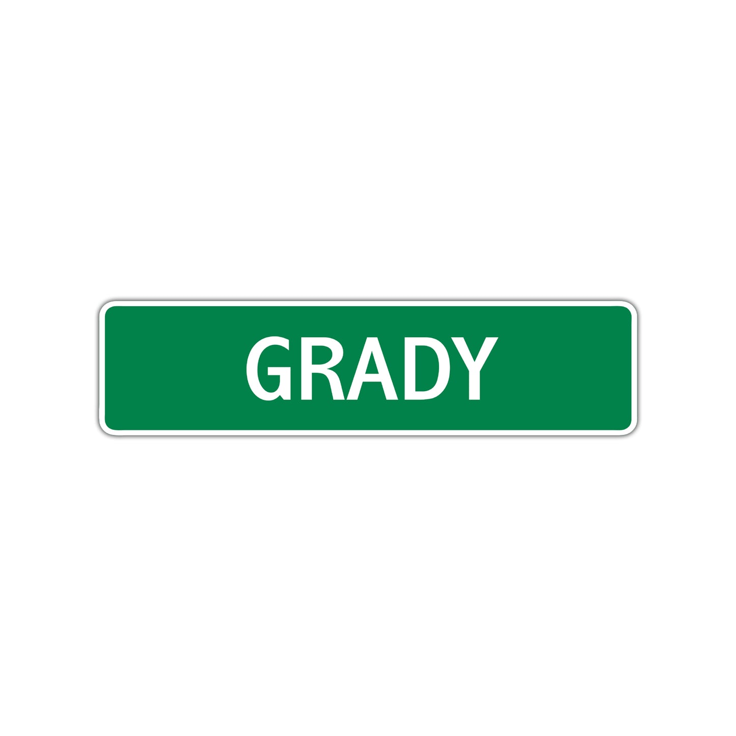 Grady Street Sign Children Name Room Plate