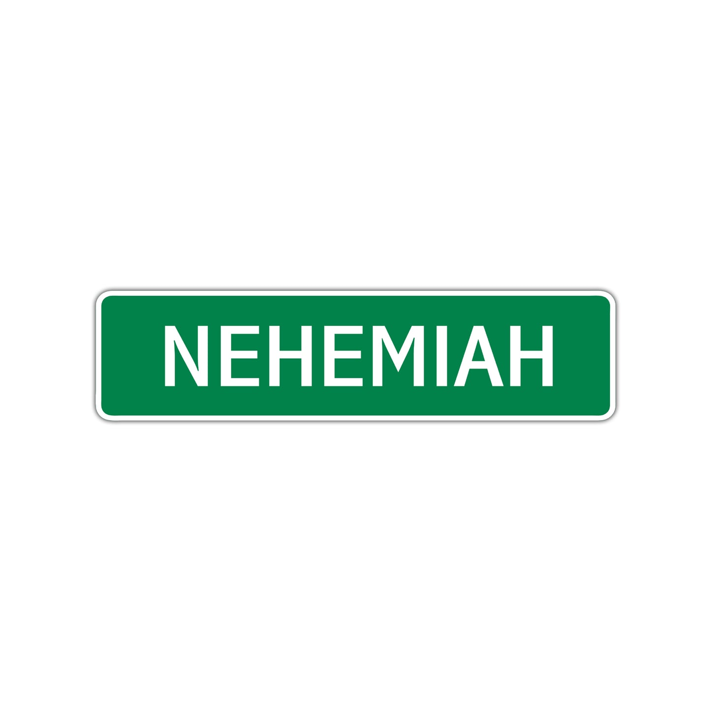  Nehemiah Street Sign Children Name Room Plate