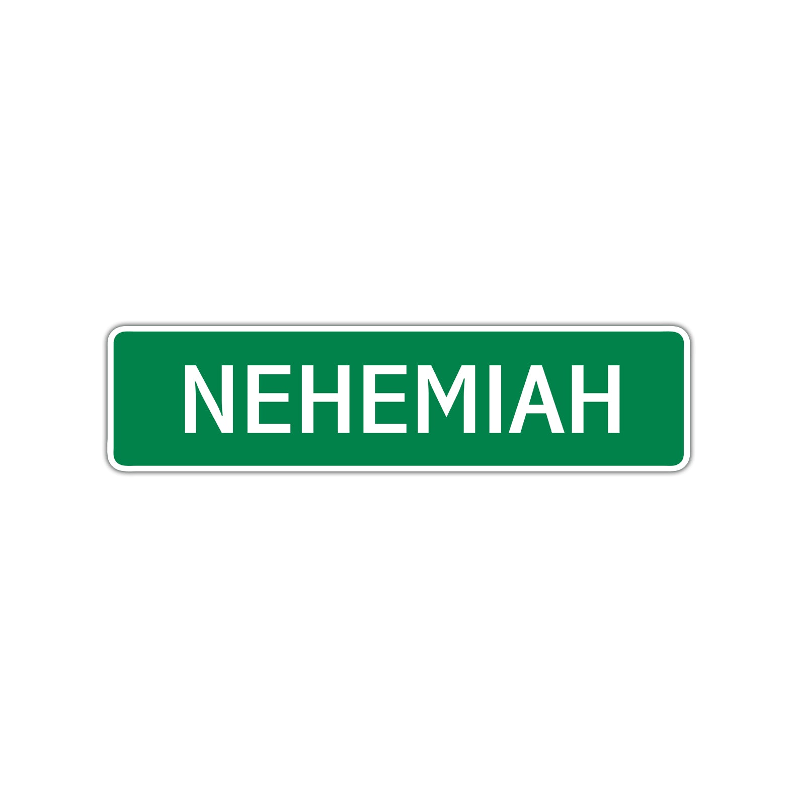  Nehemiah Street Sign Children Name Room Plate