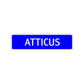 Atticus Street Sign Children Name Room Plate