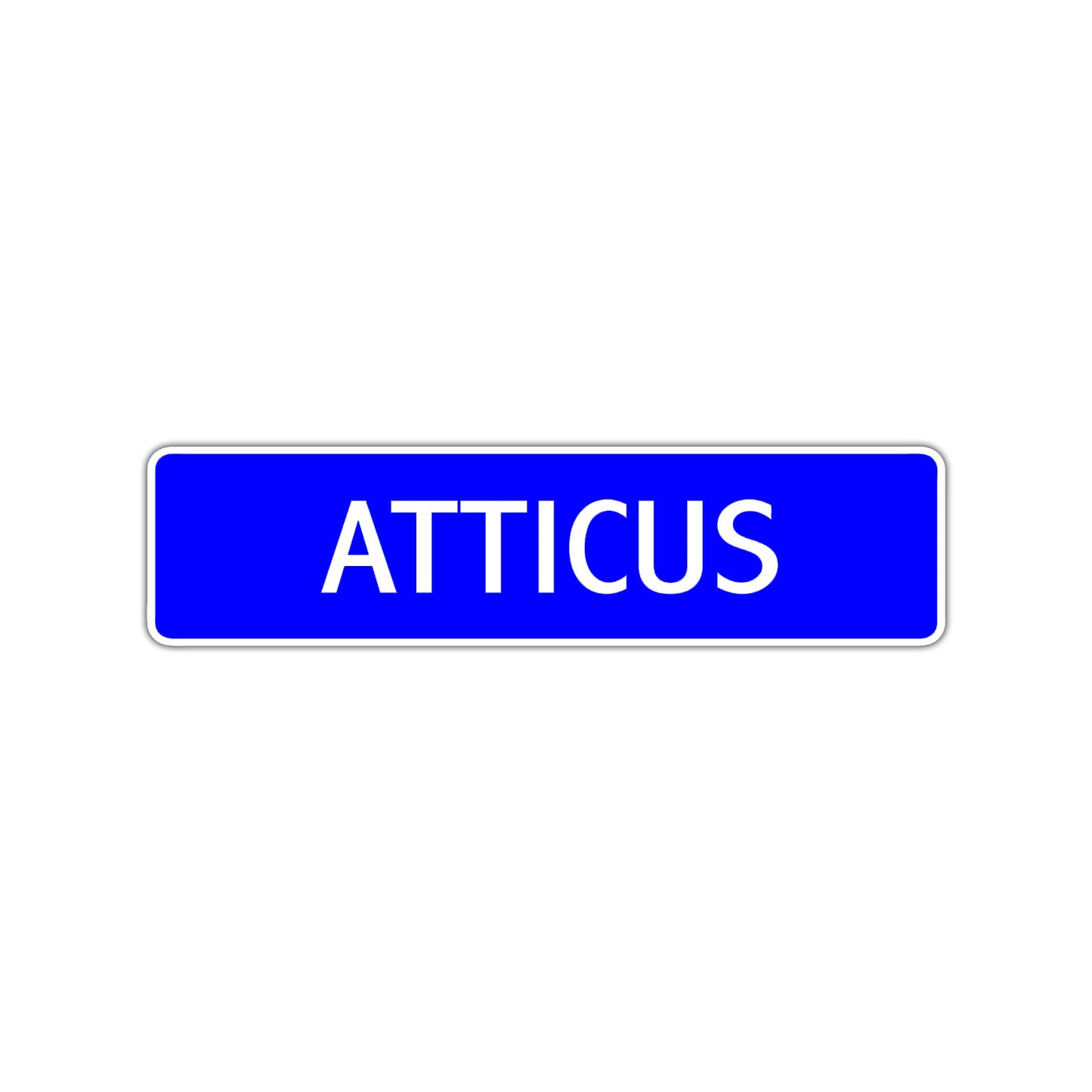 Atticus Street Sign Children Name Room Plate