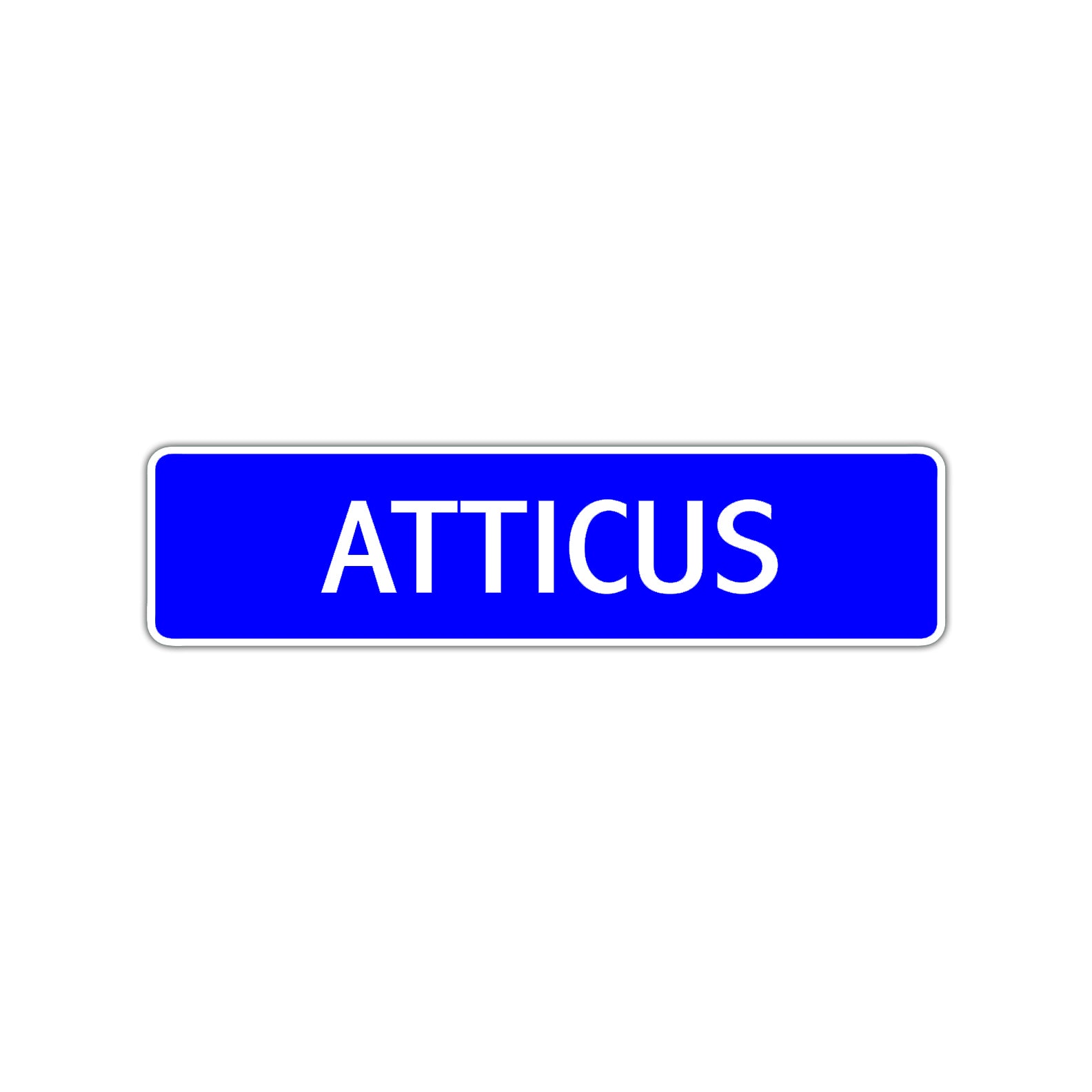 Atticus Street Sign Children Name Room Plate