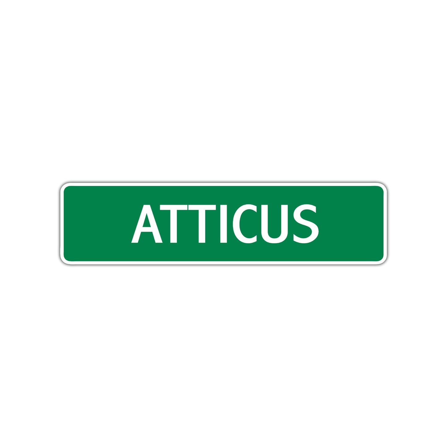 Atticus Street Sign Children Name Room Plate