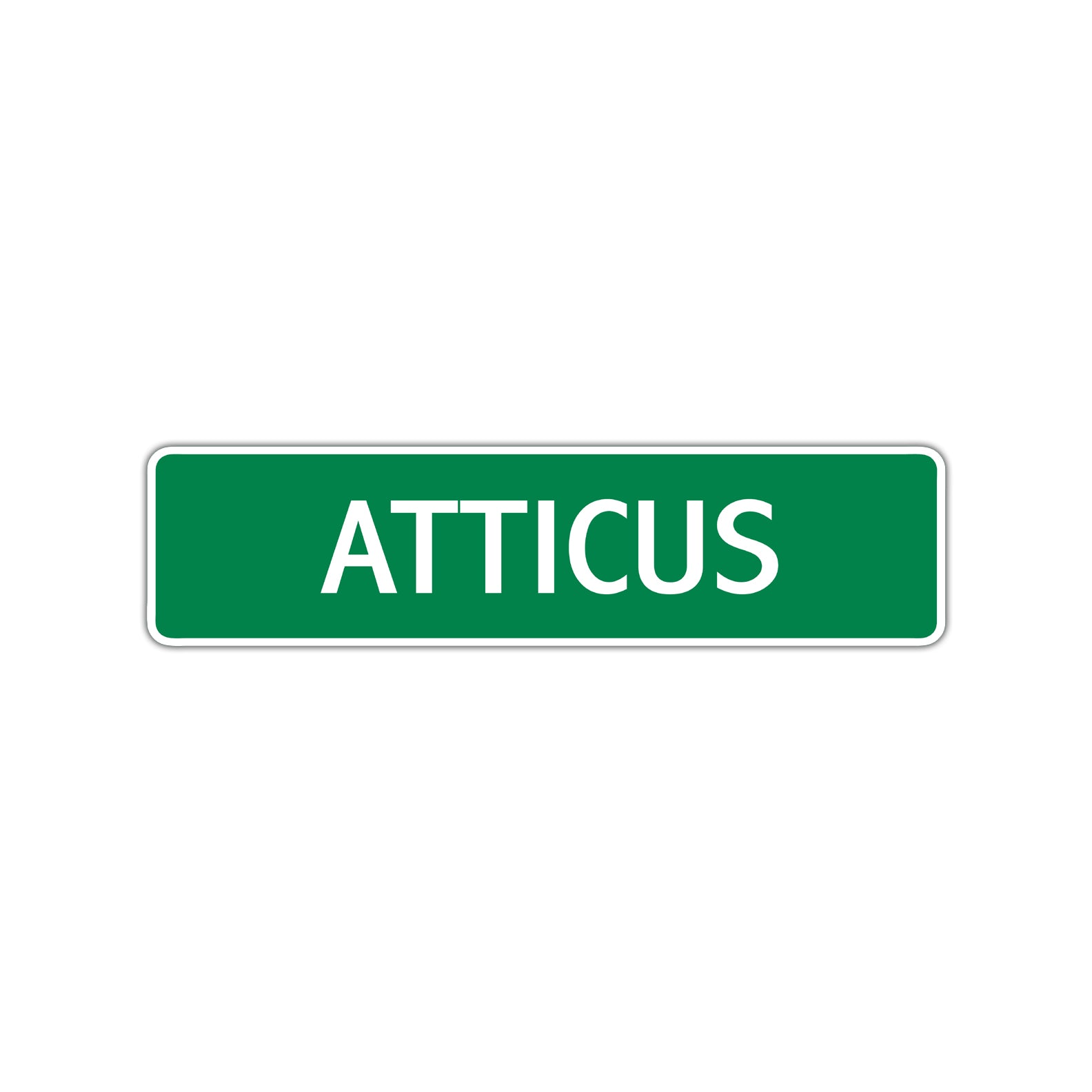 Atticus Street Sign Children Name Room Plate