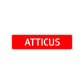 Atticus Street Sign Children Name Room Plate