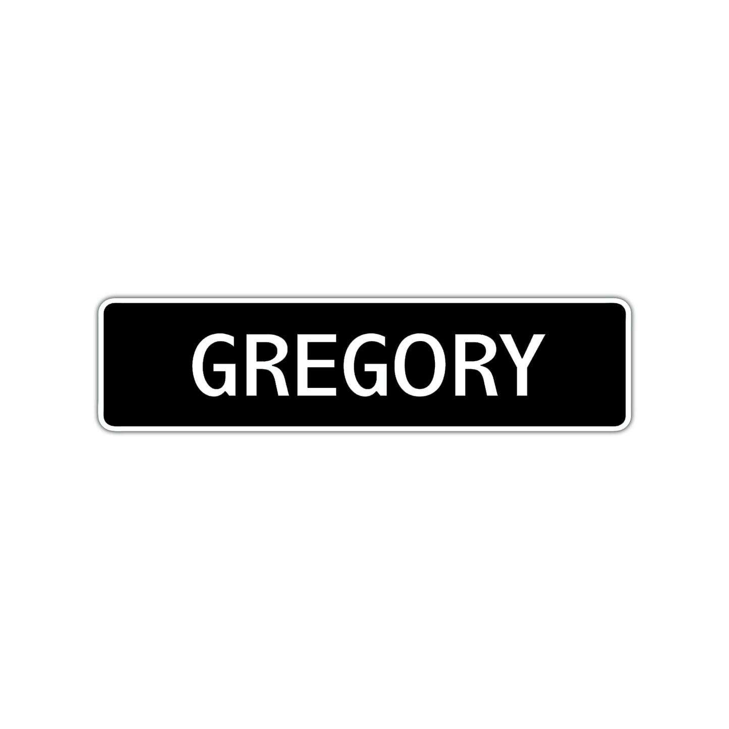 Gregory Street Sign Children Name Room Plate