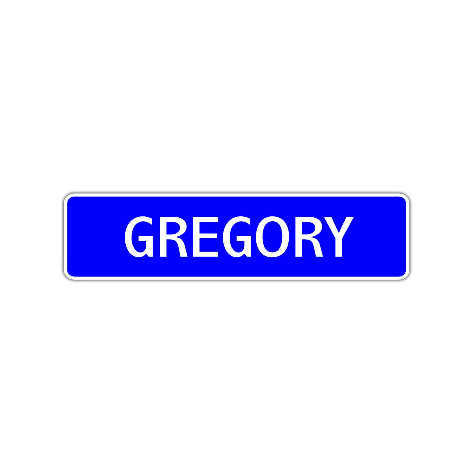 Gregory Street Sign Children Name Room Plate
