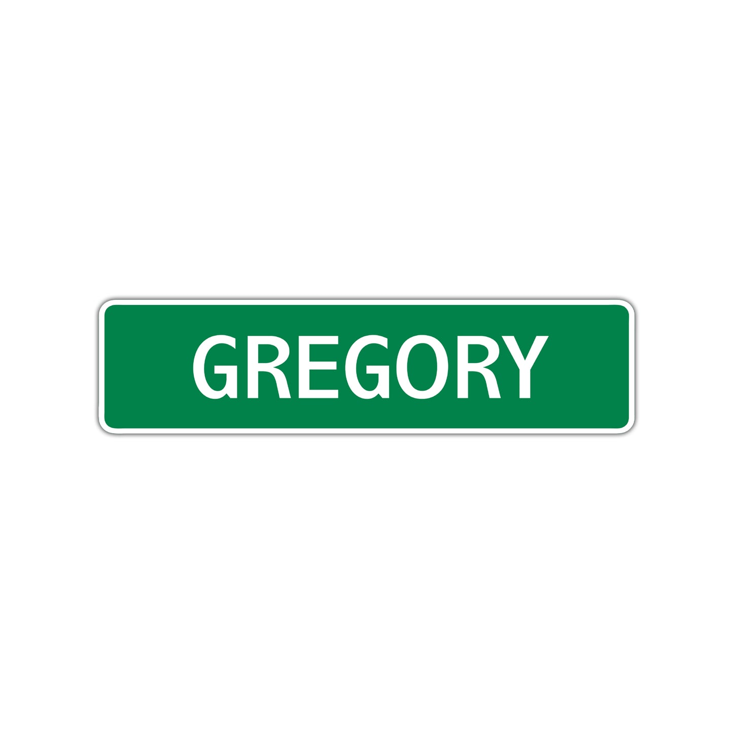 Gregory Street Sign Children Name Room Plate