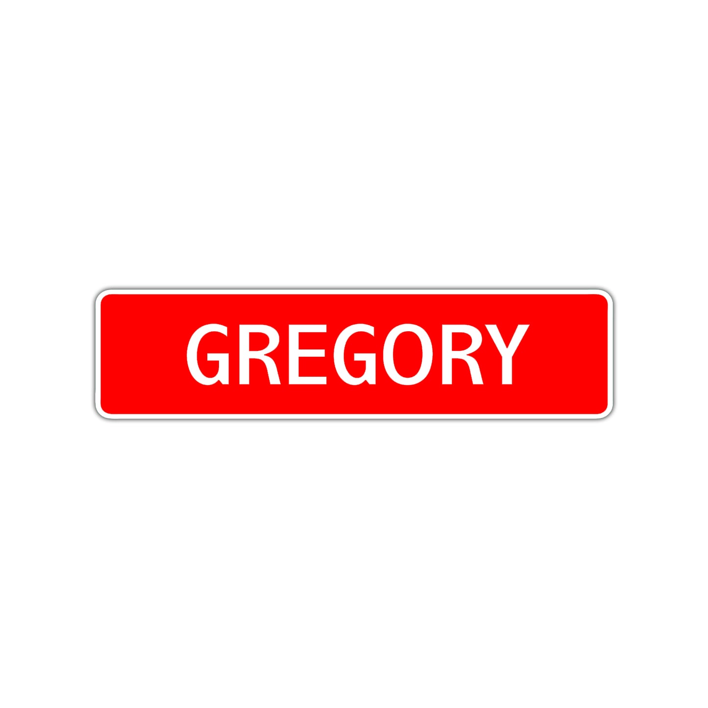 Gregory Street Sign Children Name Room Plate