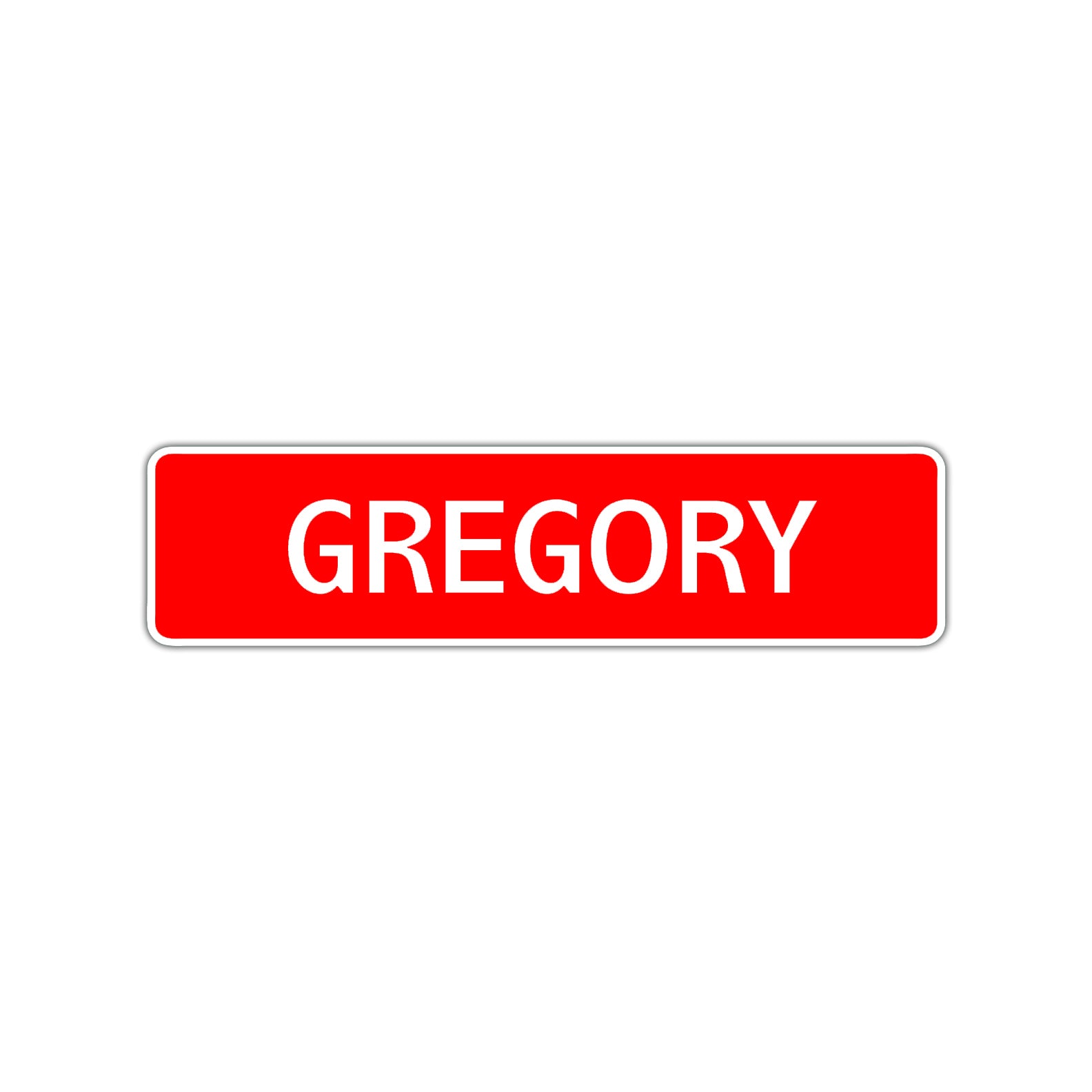 Gregory Street Sign Children Name Room Plate