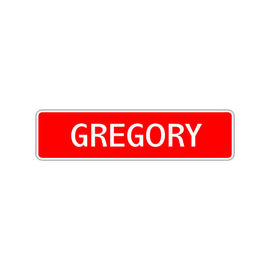 Gregory Street Sign Children Name Room Plate
