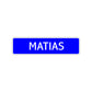 Matias Street Sign Children Name Room Plate