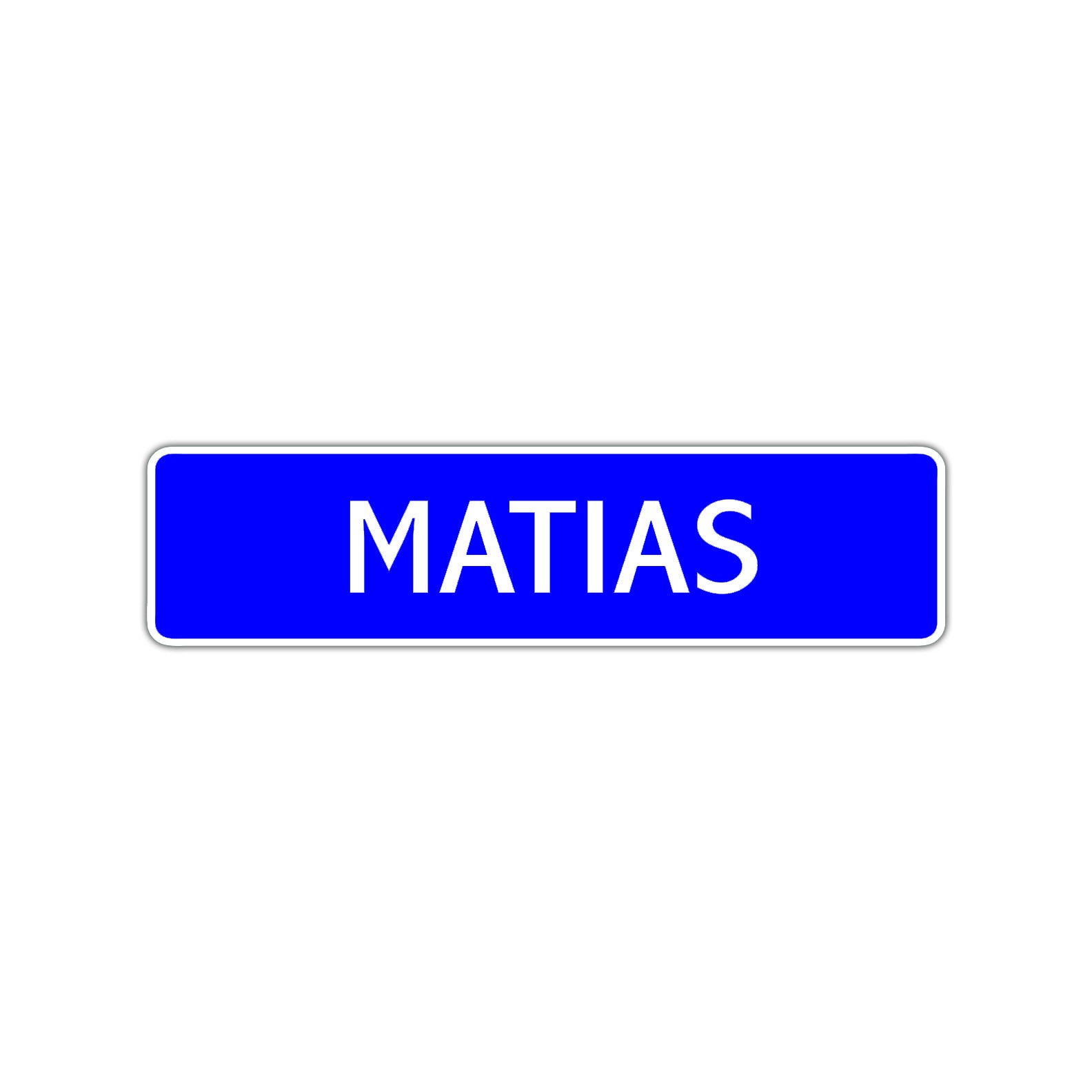 Matias Street Sign Children Name Room Plate