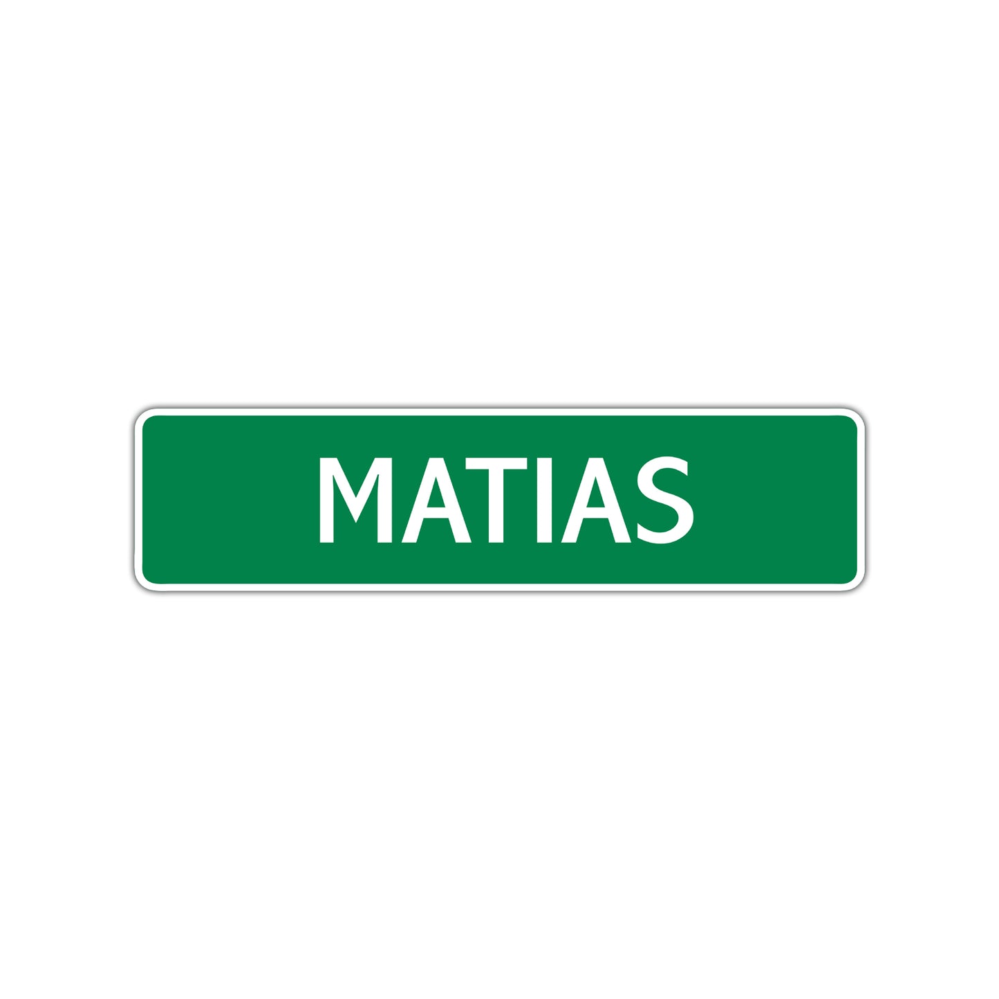 Matias Street Sign Children Name Room Plate