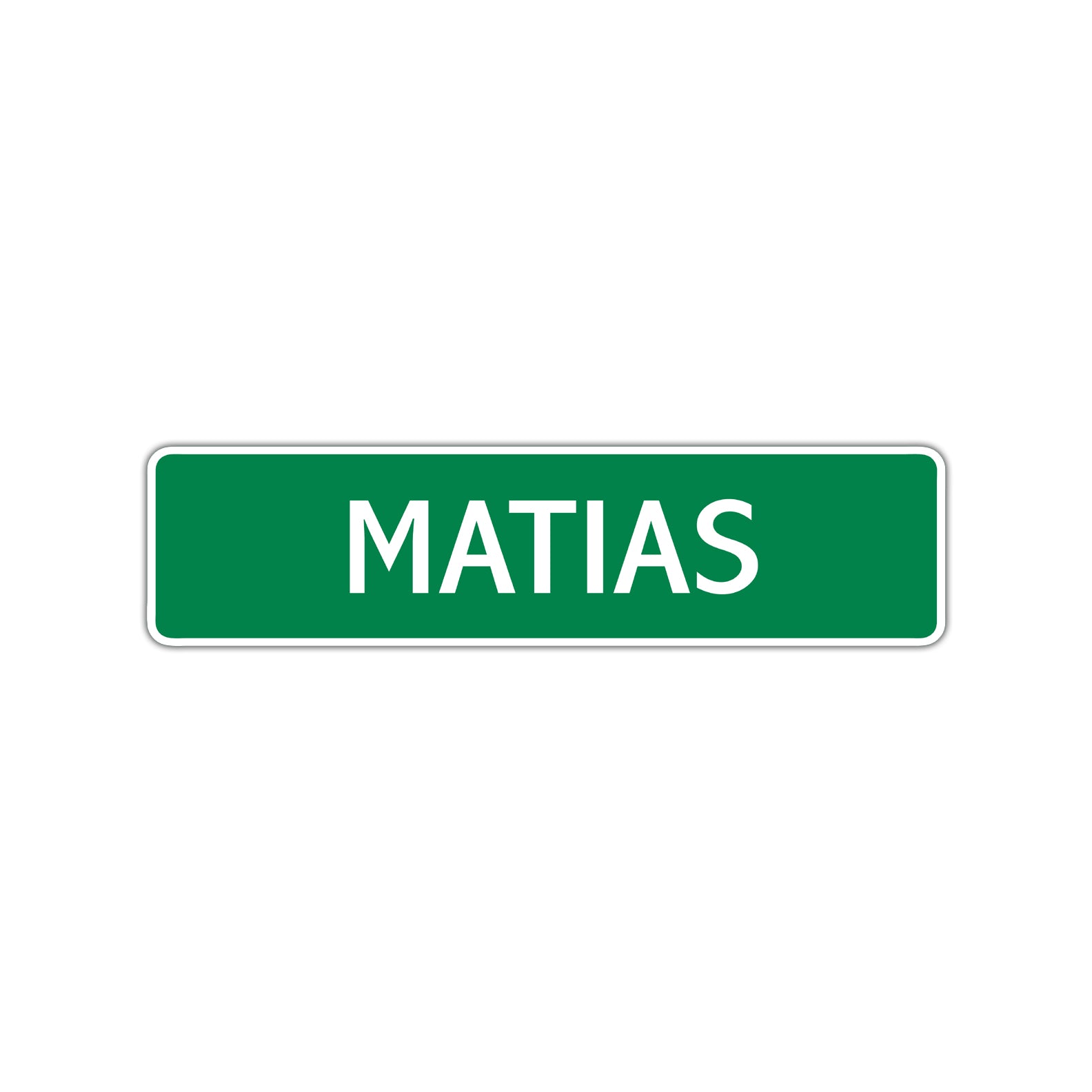 Matias Street Sign Children Name Room Plate