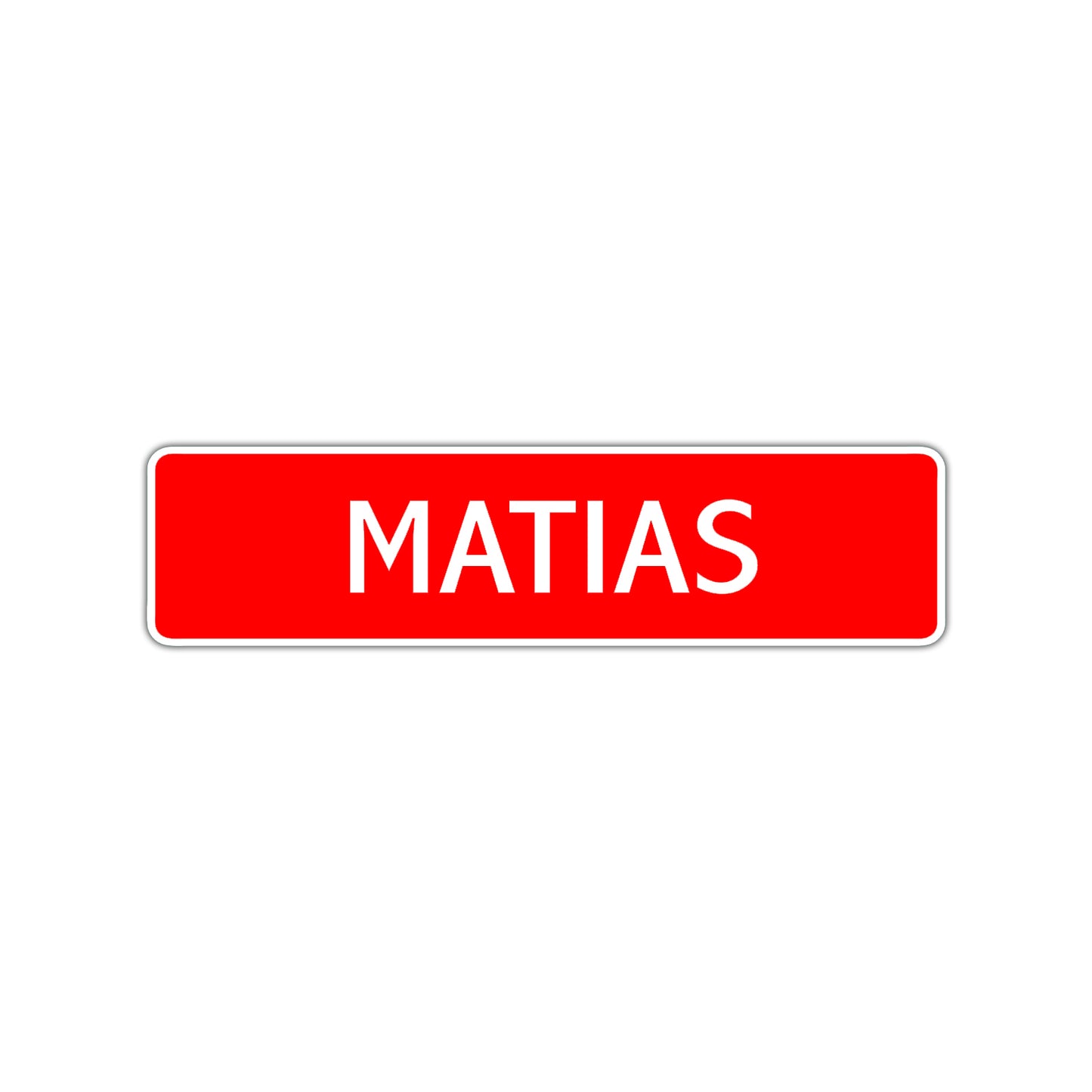 Matias Street Sign Children Name Room Plate