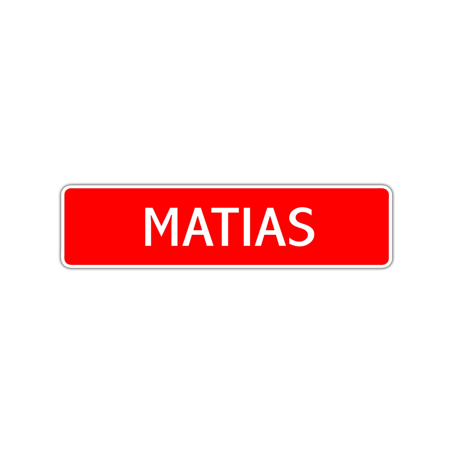 Matias Street Sign Children Name Room Plate