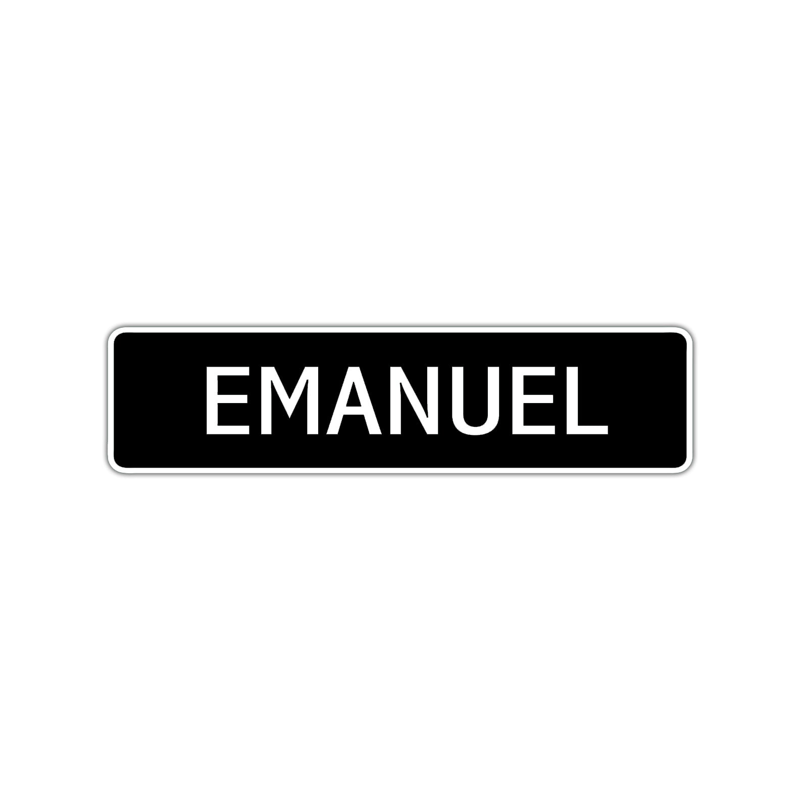 Emanuel Street Sign Children Name Room Plate
