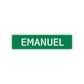 Emanuel Street Sign Children Name Room Plate