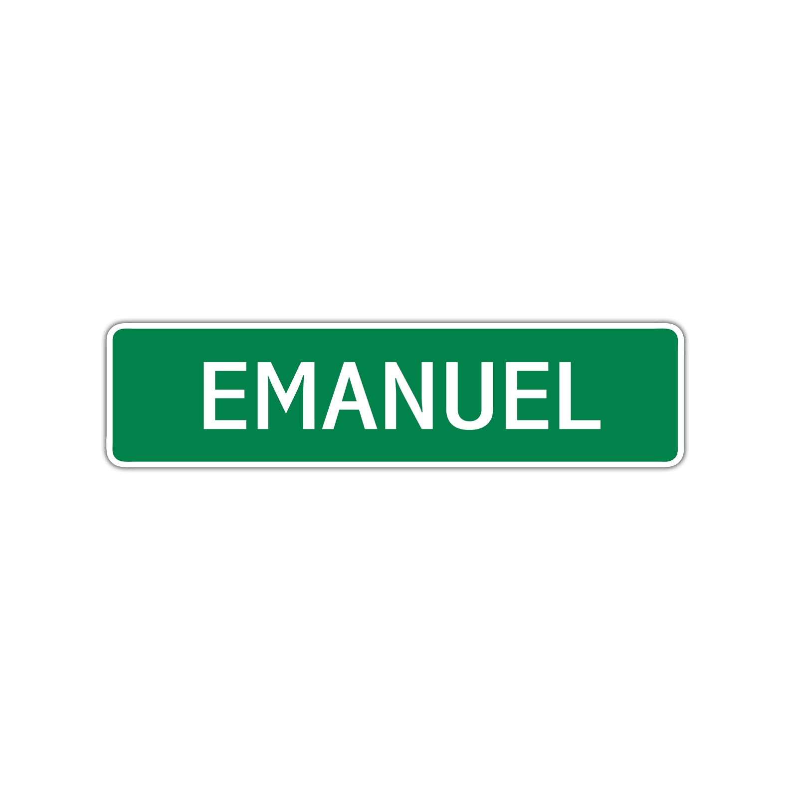 Emanuel Street Sign Children Name Room Plate
