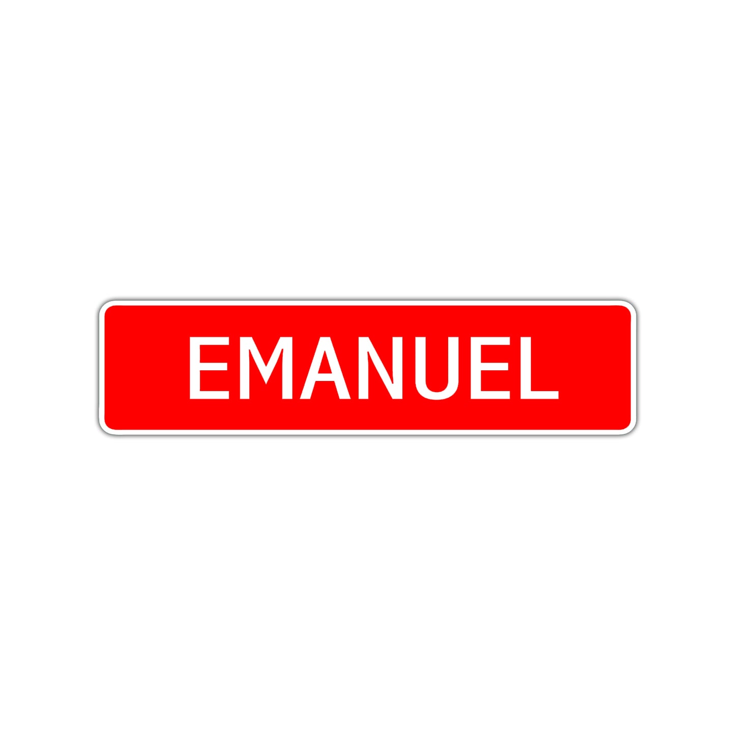 Emanuel Street Sign Children Name Room Plate