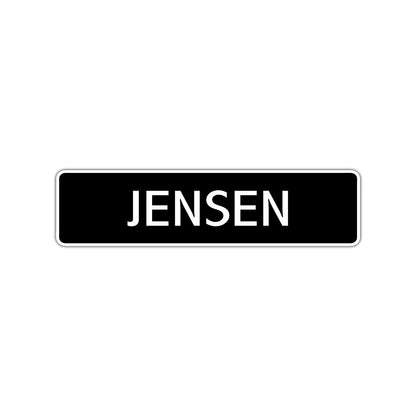 Jensen Street Sign Children Name Room Plate