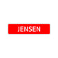 Jensen Street Sign Children Name Room Plate