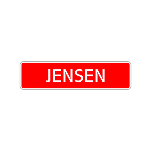 Jensen Street Sign Children Name Room Plate