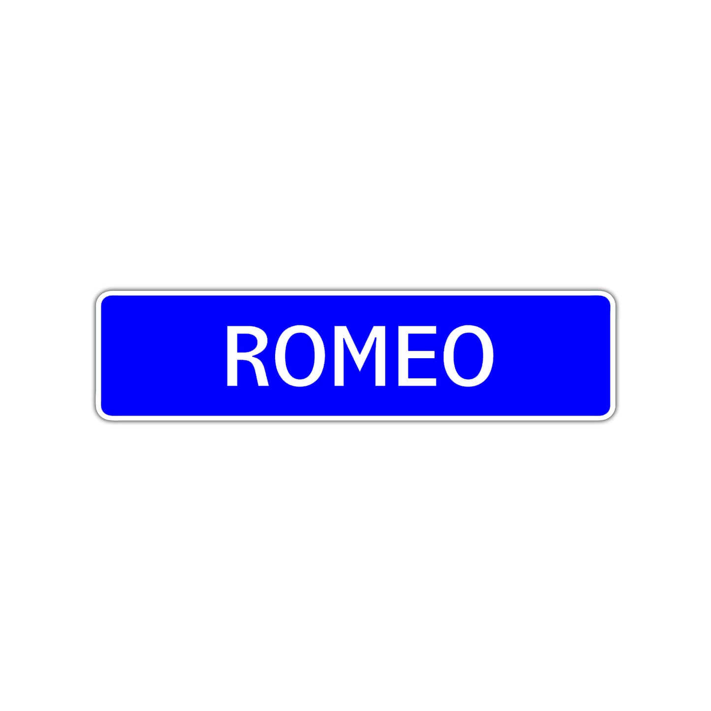 Romeo Street Sign Children Name Room Plate