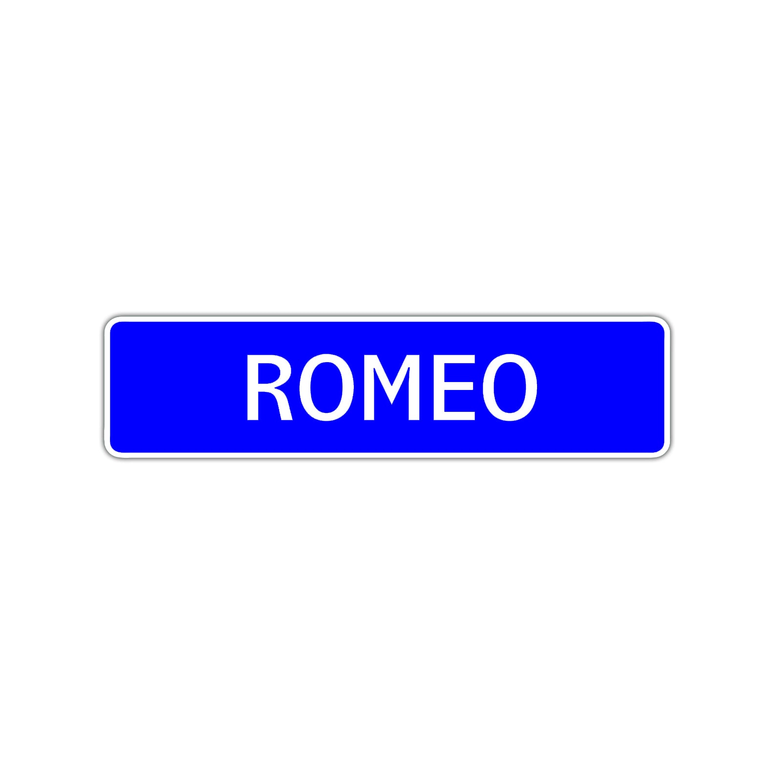 Romeo Street Sign Children Name Room Plate