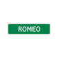 Romeo Street Sign Children Name Room Plate