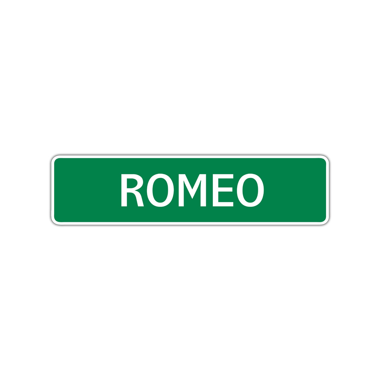 Romeo Street Sign Children Name Room Plate