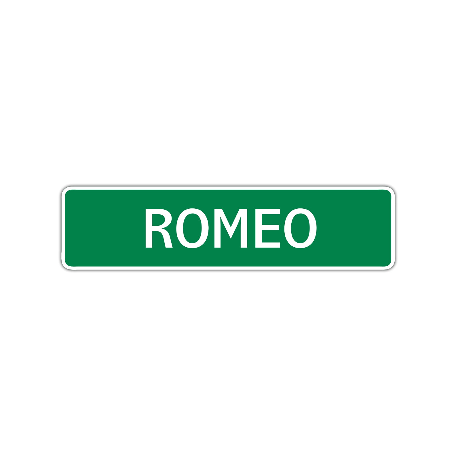 Romeo Street Sign Children Name Room Plate