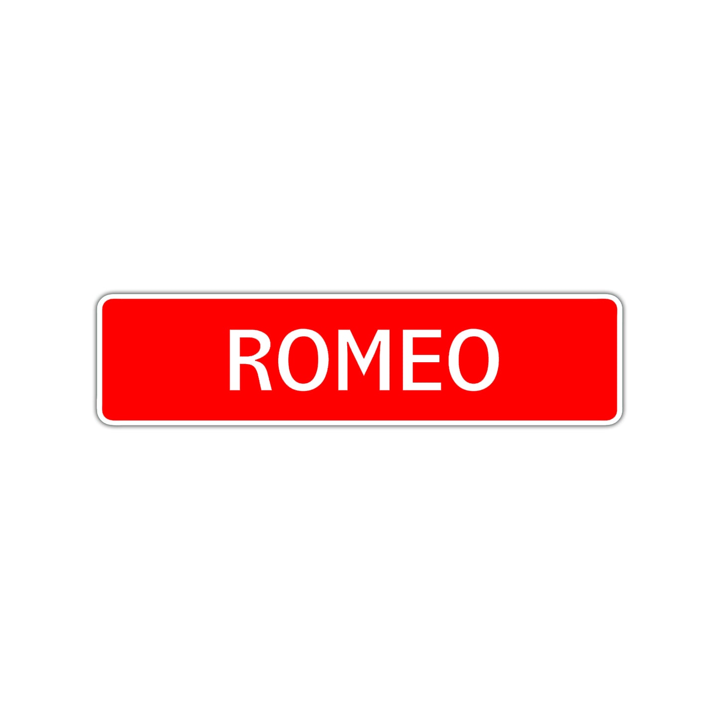 Romeo Street Sign Children Name Room Plate