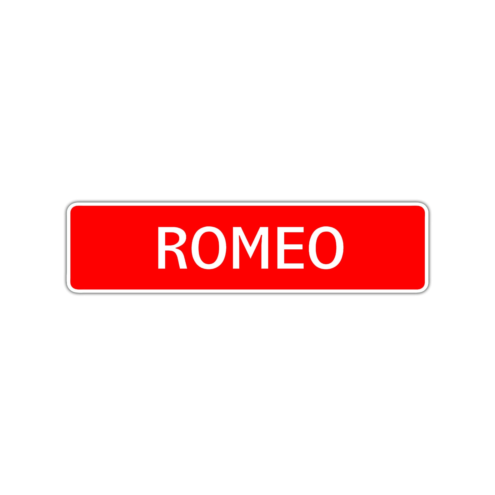 Romeo Street Sign Children Name Room Plate
