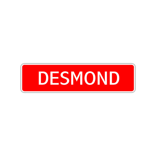 Desmond Street Sign Children Name Room Plate