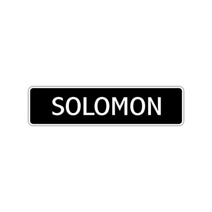 Solomon Street Sign Children Name Room Plate