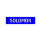 Solomon Street Sign Children Name Room Plate