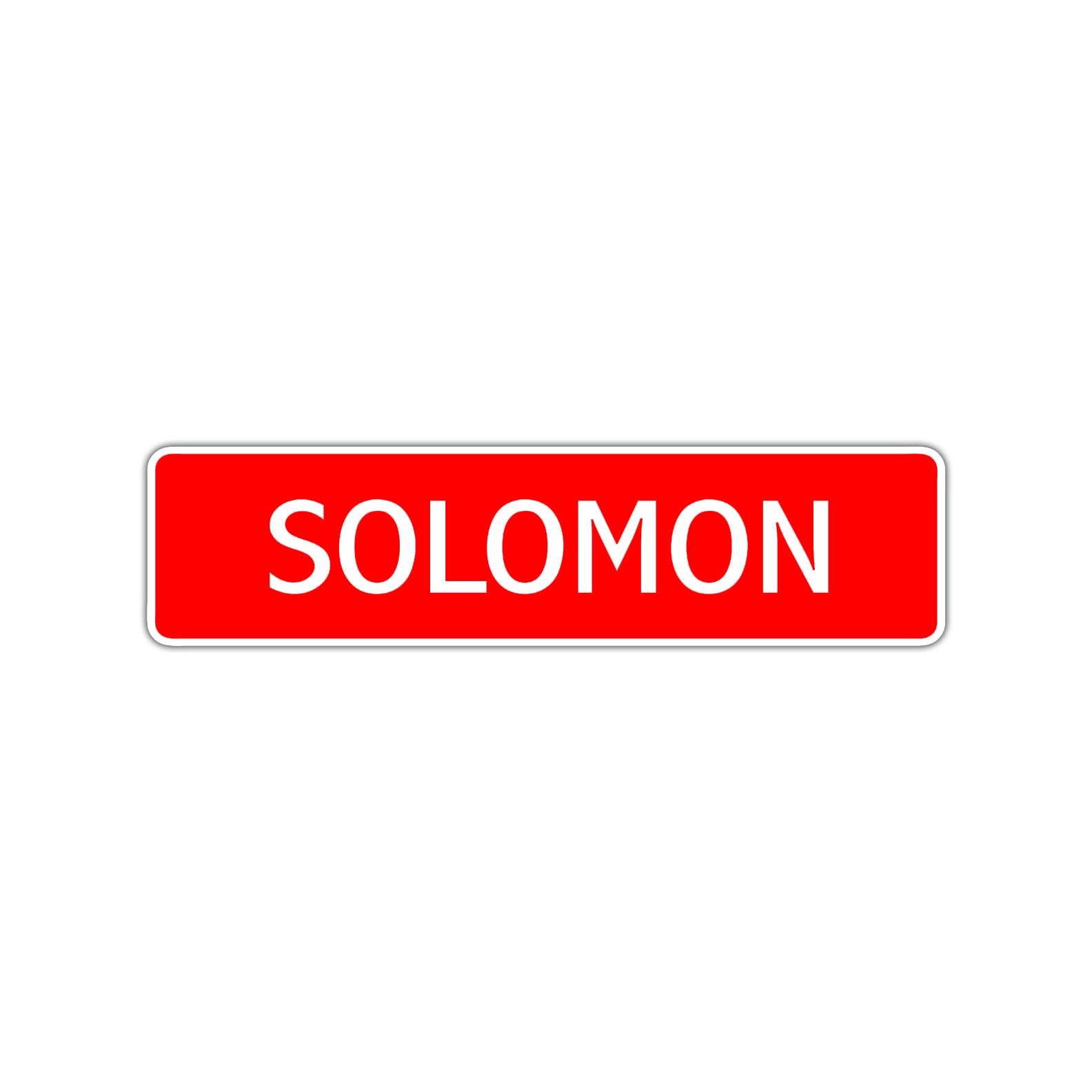 Solomon Street Sign Children Name Room Plate