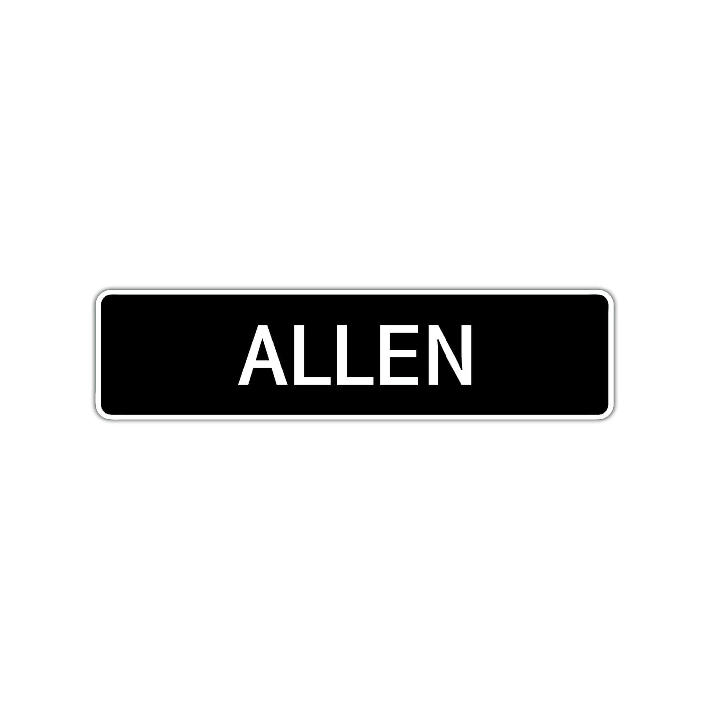 Allen Street Sign Children Name Room Plate